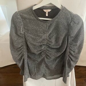 Rebecca Taylor Gray Ruched Top